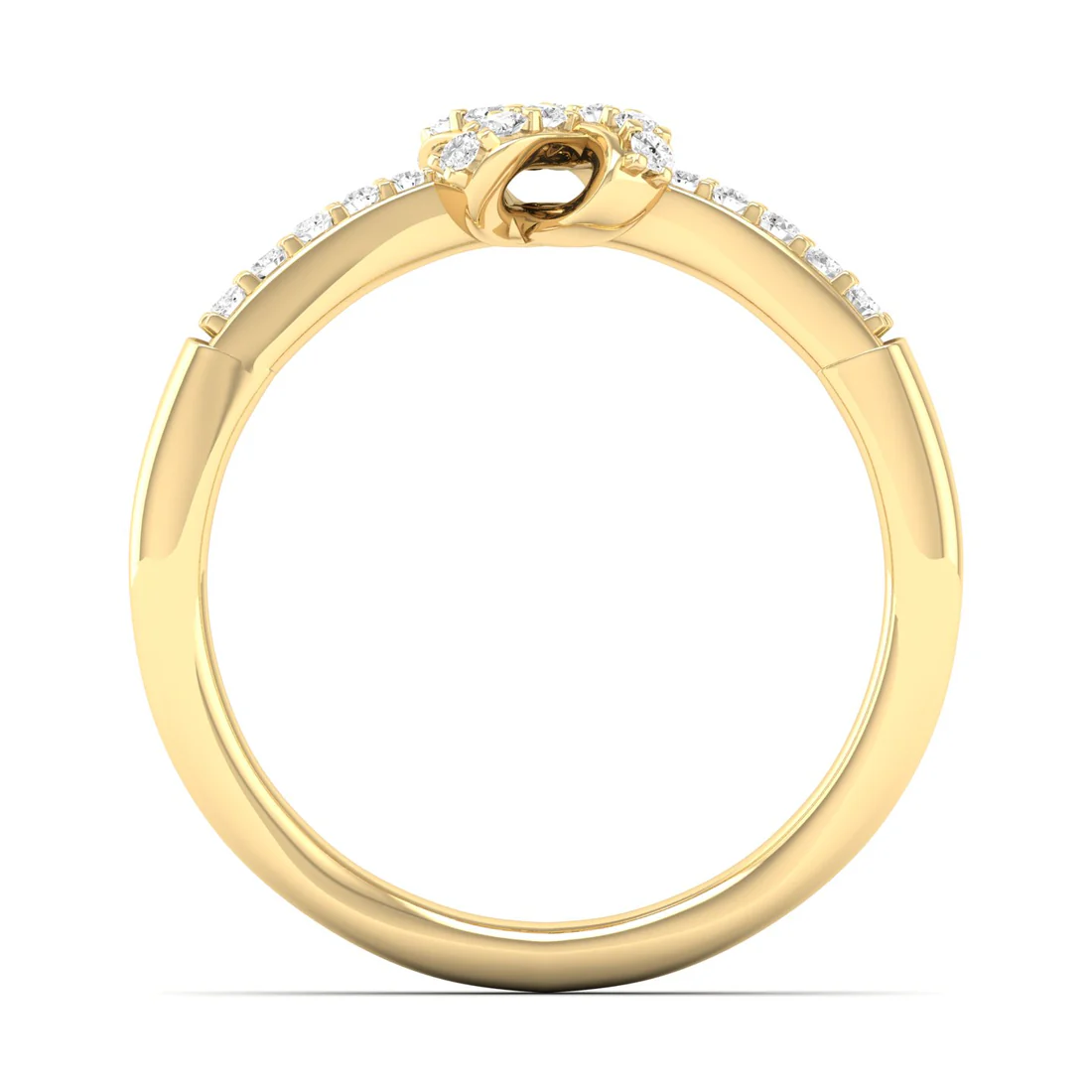 0.23Ctw Lab Grown Diamond Flower Style Fashion Ring