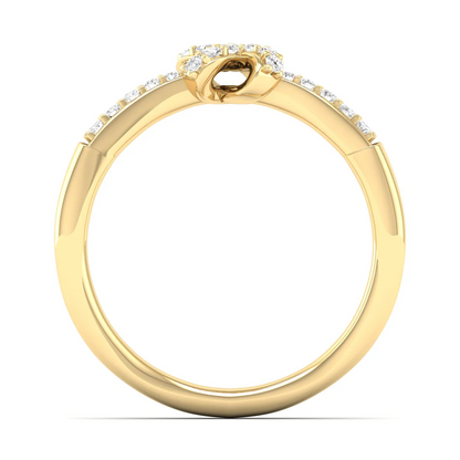 0.23Ctw Lab Grown Diamond Flower Style Fashion Ring