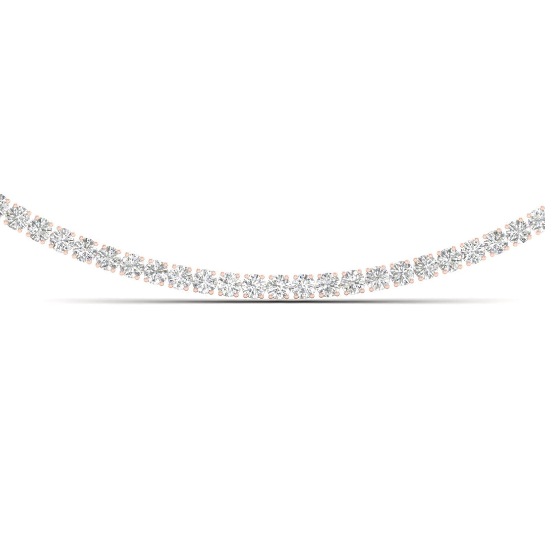 11CTW Four Prongs Classic Lab Grown Diamond Tennis Necklace