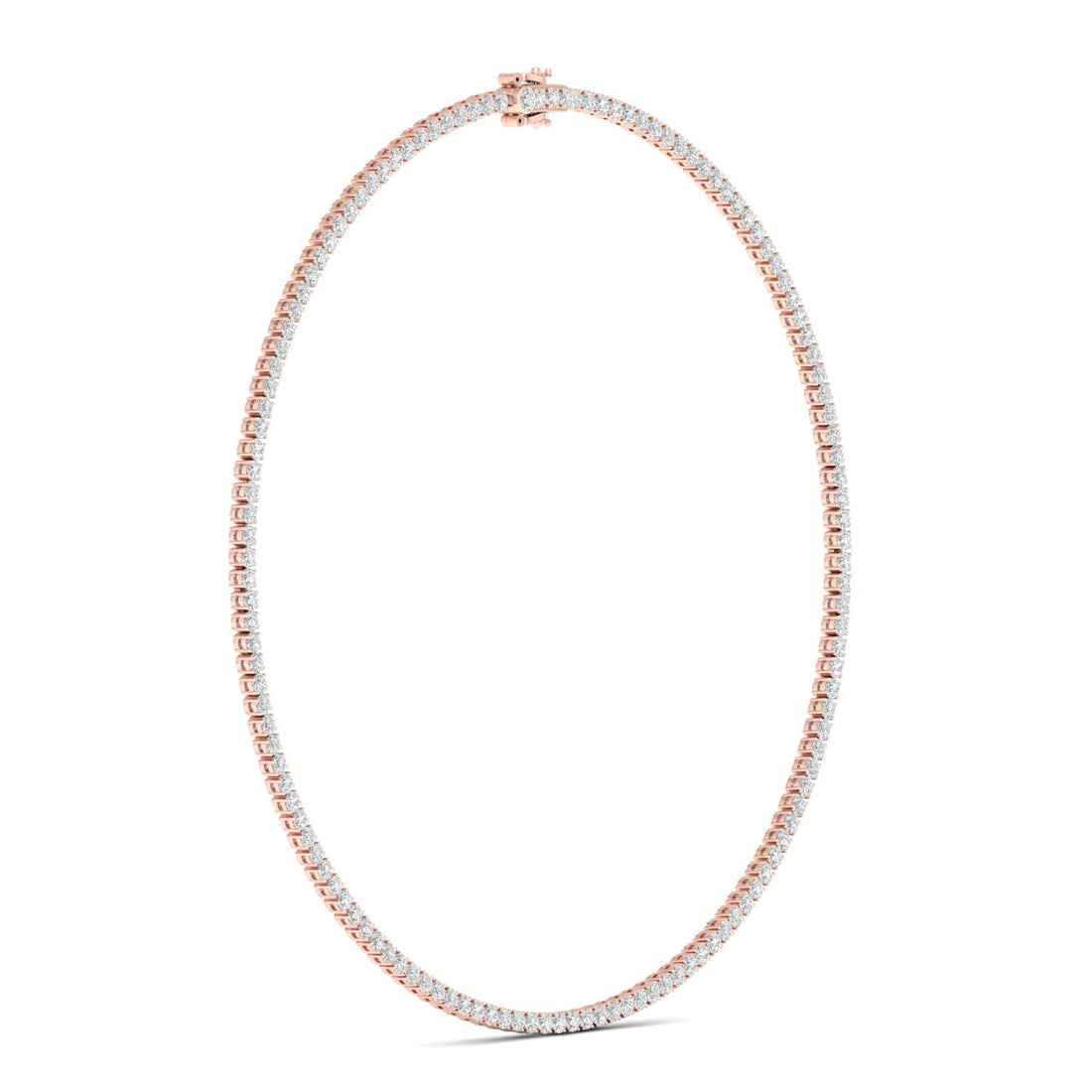 11CTW Four Prongs Classic Lab Grown Diamond Tennis Necklace