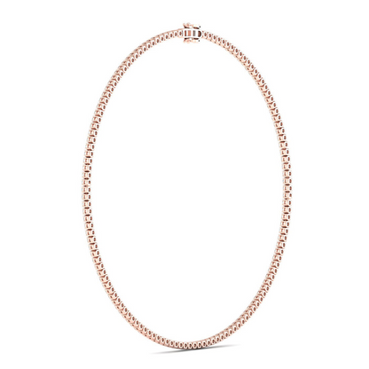 11CTW Four Prongs Classic Lab Grown Diamond Tennis Necklace