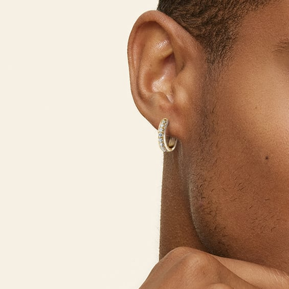 1/2 CTW Lab Grown Diamond Huggie Earrings