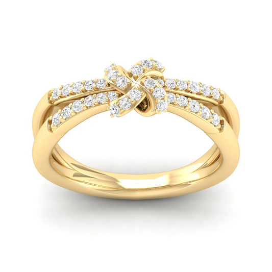 0.23Ctw Lab Grown Diamond Flower Style Fashion Ring