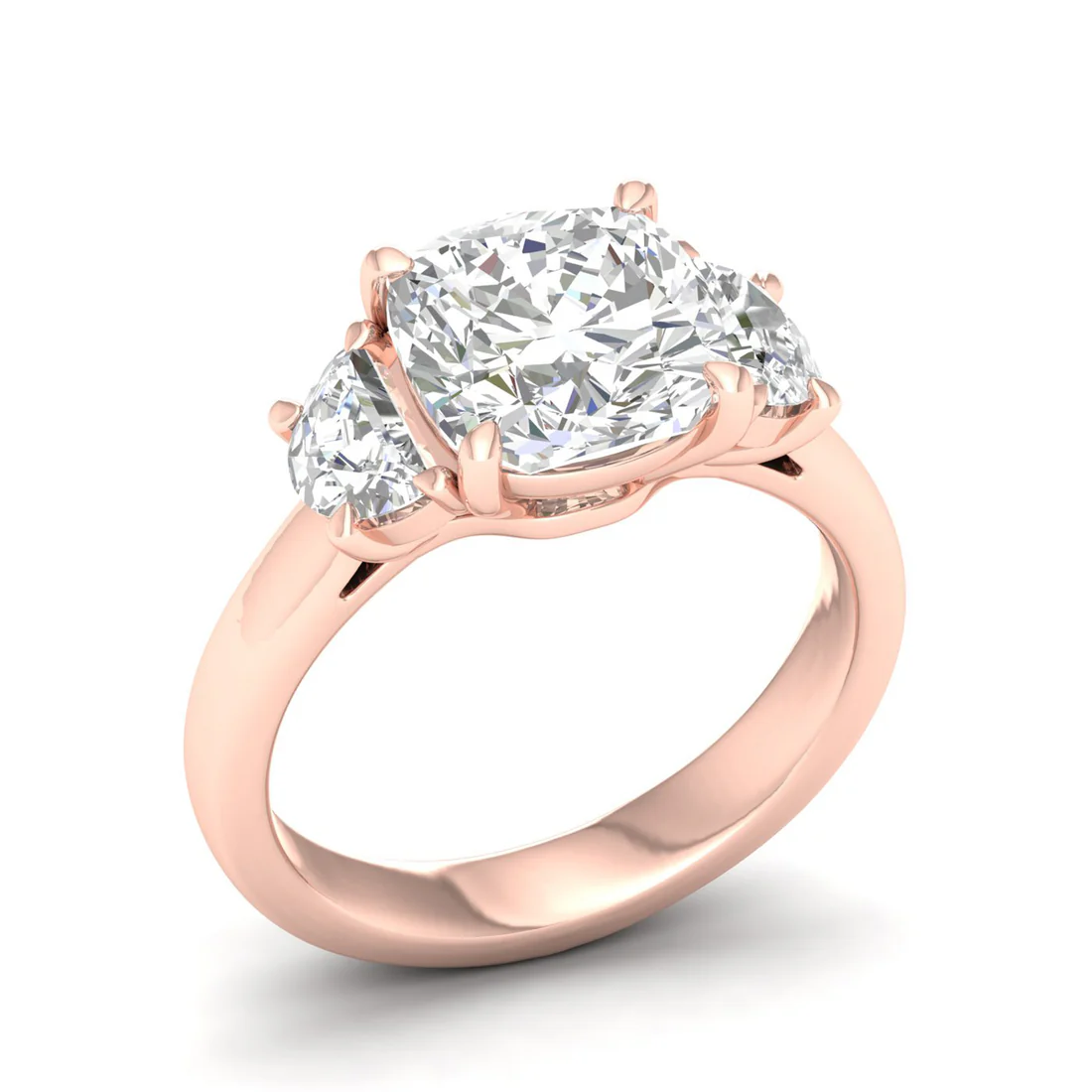 4.60 CTW Cushion Lab Grown Diamond Engagement Ring For Women