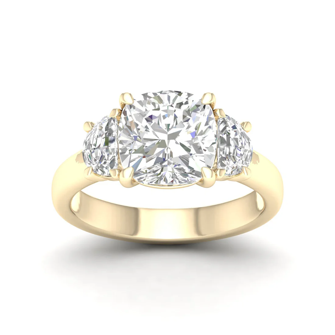 4.60 CTW Cushion Lab Grown Diamond Engagement Ring For Women