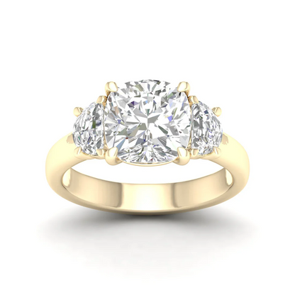 4.60 CTW Cushion Lab Grown Diamond Engagement Ring For Women