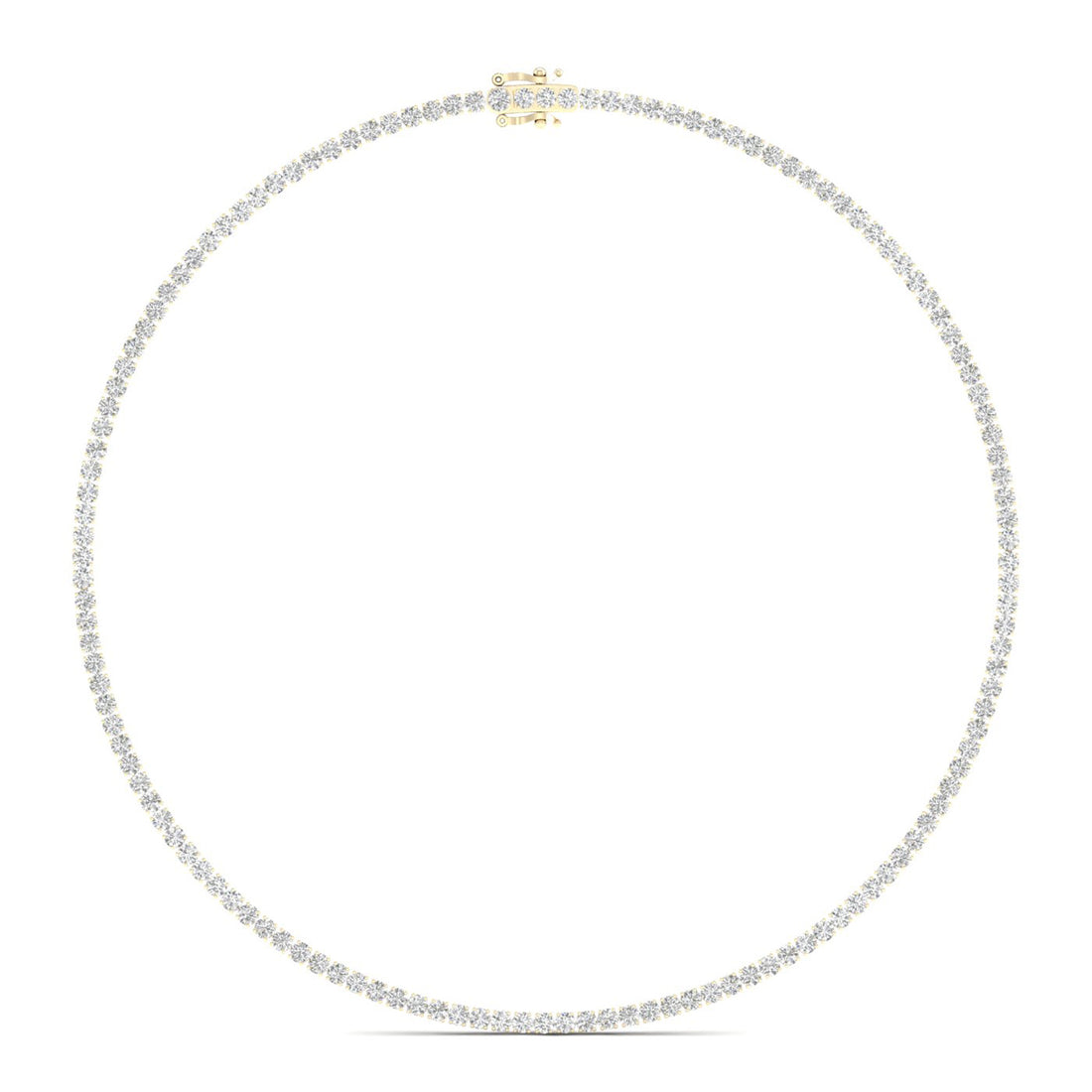 11CTW Four Prongs Classic Lab Grown Diamond Tennis Necklace
