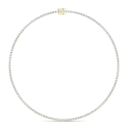 11CTW Four Prongs Classic Lab Grown Diamond Tennis Necklace