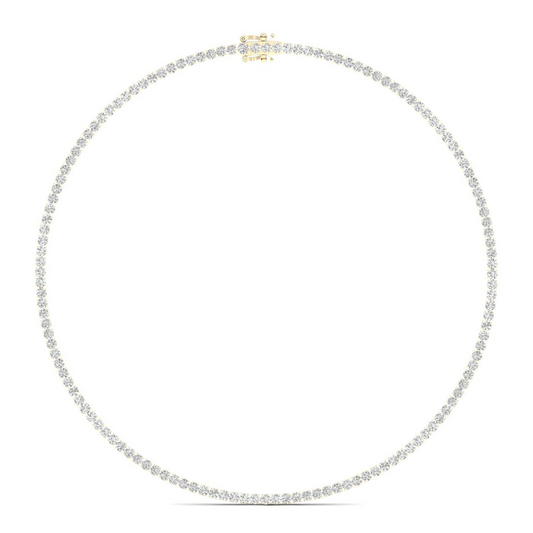 11CTW Four Prongs Classic Lab Grown Diamond Tennis Necklace