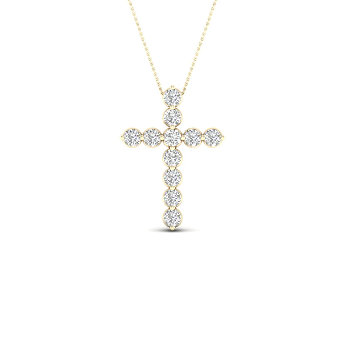 0.50CTW Round Cut Lab Grown Diamond Cross Pendant