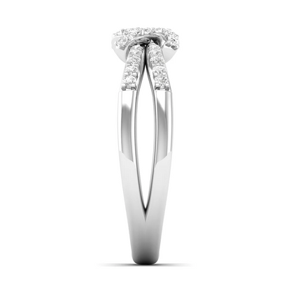 0.23Ctw Lab Grown Diamond Flower Style Fashion Ring