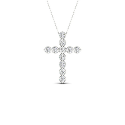 0.50CTW Round Cut Lab Grown Diamond Cross Pendant