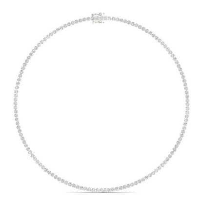 11CTW Four Prongs Classic Lab Grown Diamond Tennis Necklace