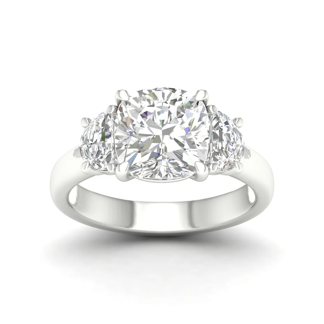 4.60 CTW Cushion Lab Grown Diamond Engagement Ring For Women