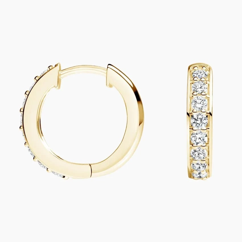 1/2 CTW Lab Grown Diamond Huggie Earrings