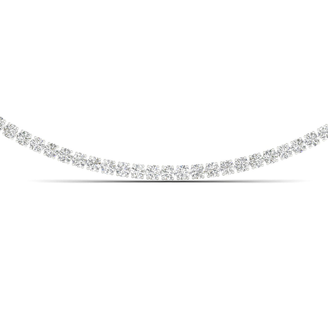 11CTW Four Prongs Classic Lab Grown Diamond Tennis Necklace
