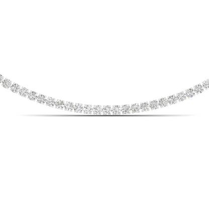 11CTW Four Prongs Classic Lab Grown Diamond Tennis Necklace