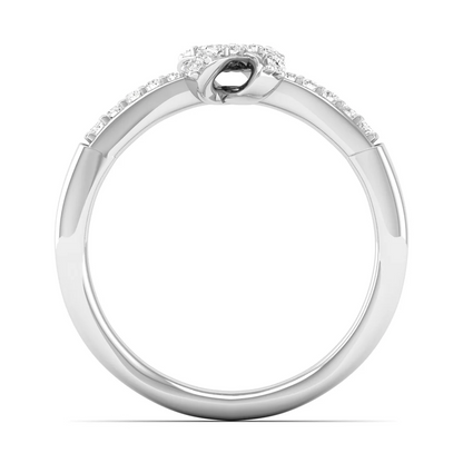 0.23Ctw Lab Grown Diamond Flower Style Fashion Ring