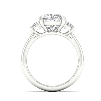 4.60 CTW Cushion Lab Grown Diamond Engagement Ring For Women