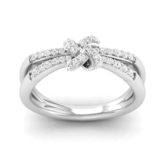 0.23Ctw Lab Grown Diamond Flower Style Fashion Ring