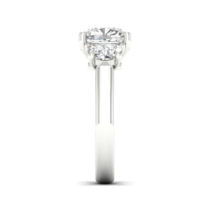 4.60 CTW Cushion Lab Grown Diamond Engagement Ring For Women