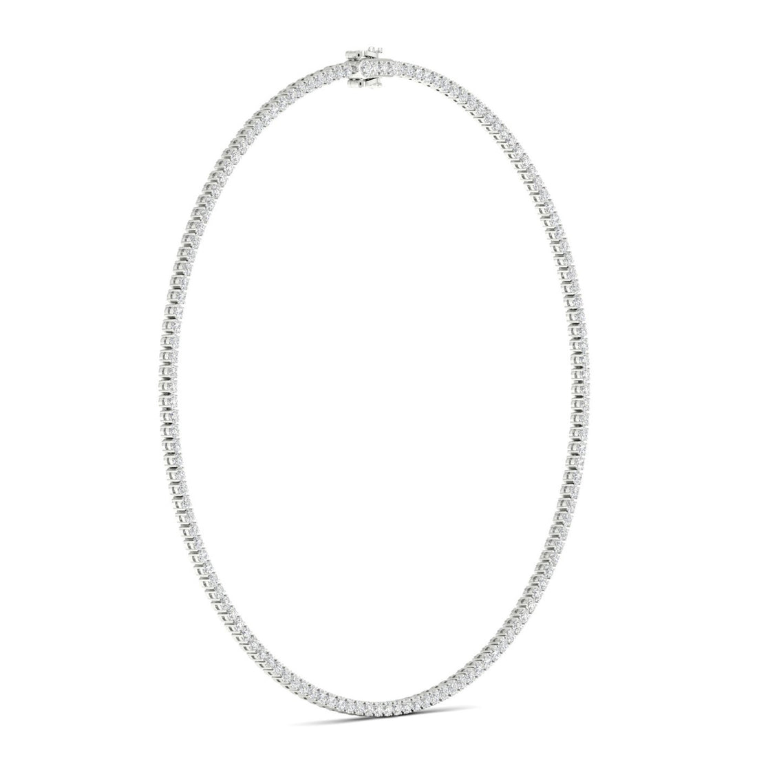 11CTW Four Prongs Classic Lab Grown Diamond Tennis Necklace