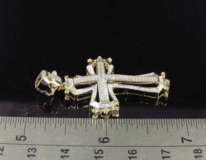 0.35 CTW Framed Lab Grown Diamond Cross Pendant