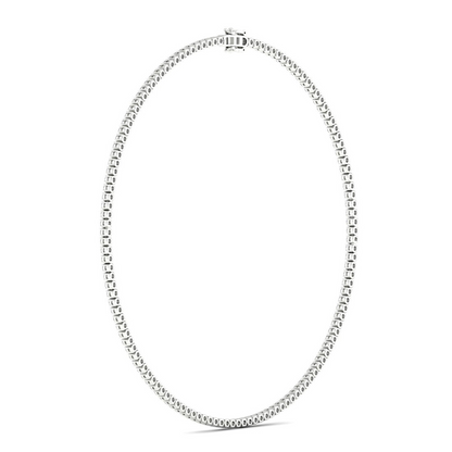 11CTW Four Prongs Classic Lab Grown Diamond Tennis Necklace