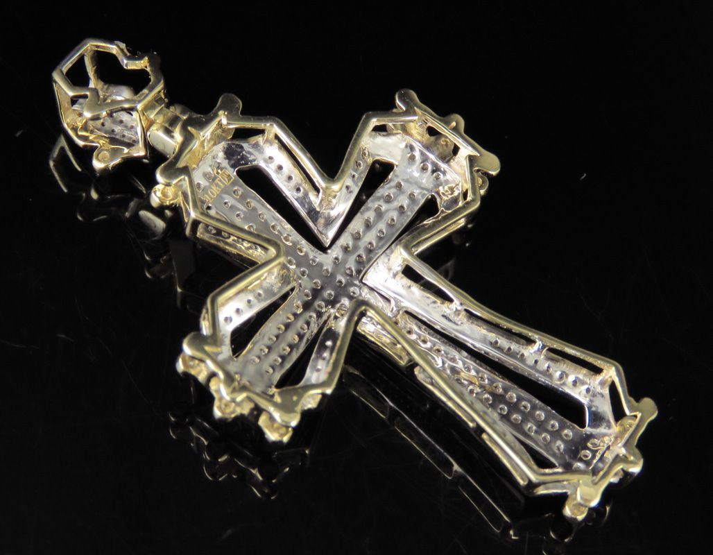 0.35 CTW Framed Lab Grown Diamond Cross Pendant