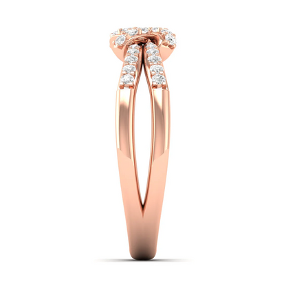 0.23Ctw Lab Grown Diamond Flower Style Fashion Ring