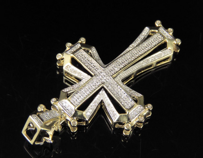 0.35 CTW Framed Lab Grown Diamond Cross Pendant