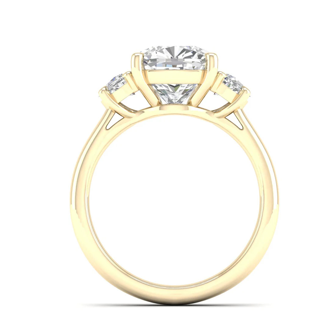 4.60 CTW Cushion Lab Grown Diamond Engagement Ring For Women