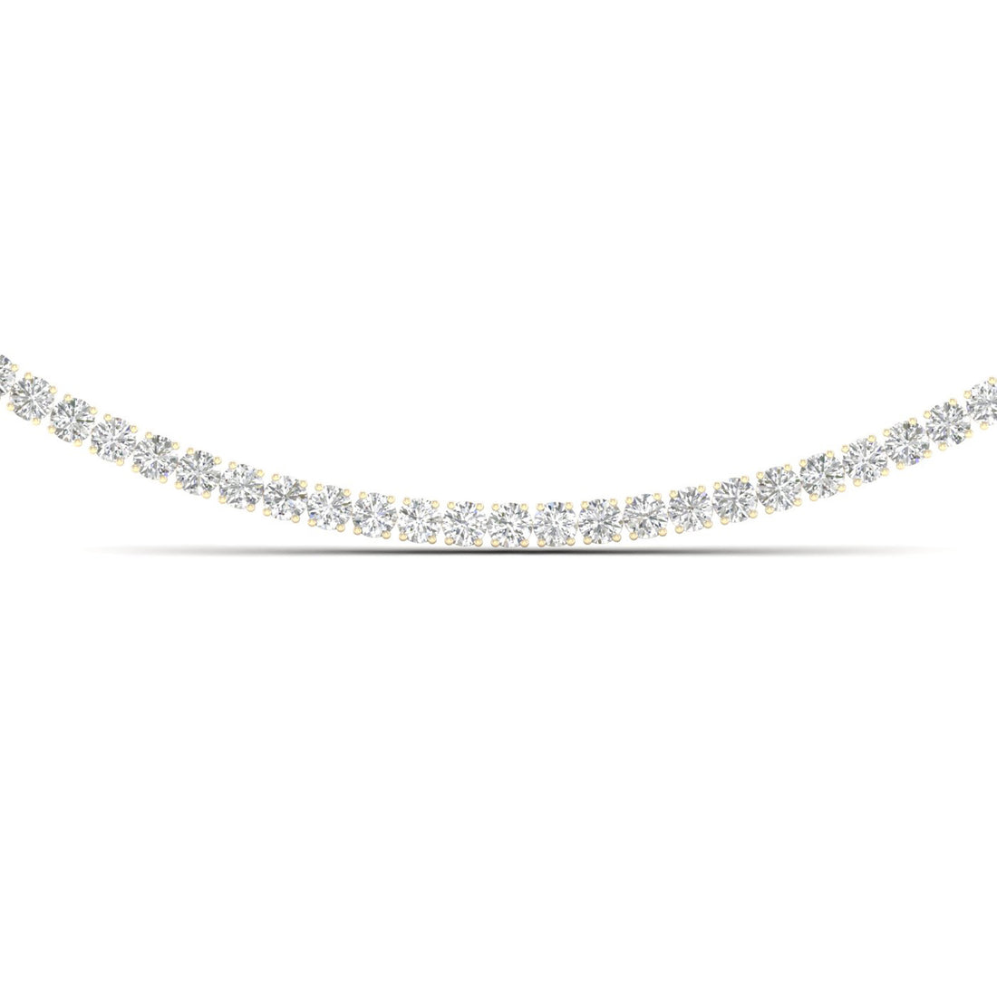 11CTW Four Prongs Classic Lab Grown Diamond Tennis Necklace