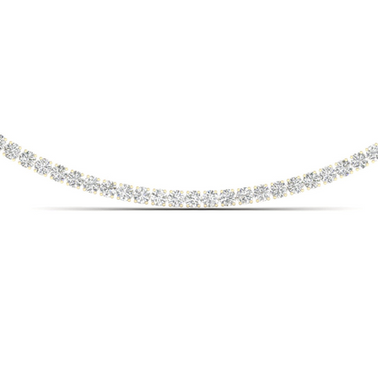 11CTW Four Prongs Classic Lab Grown Diamond Tennis Necklace