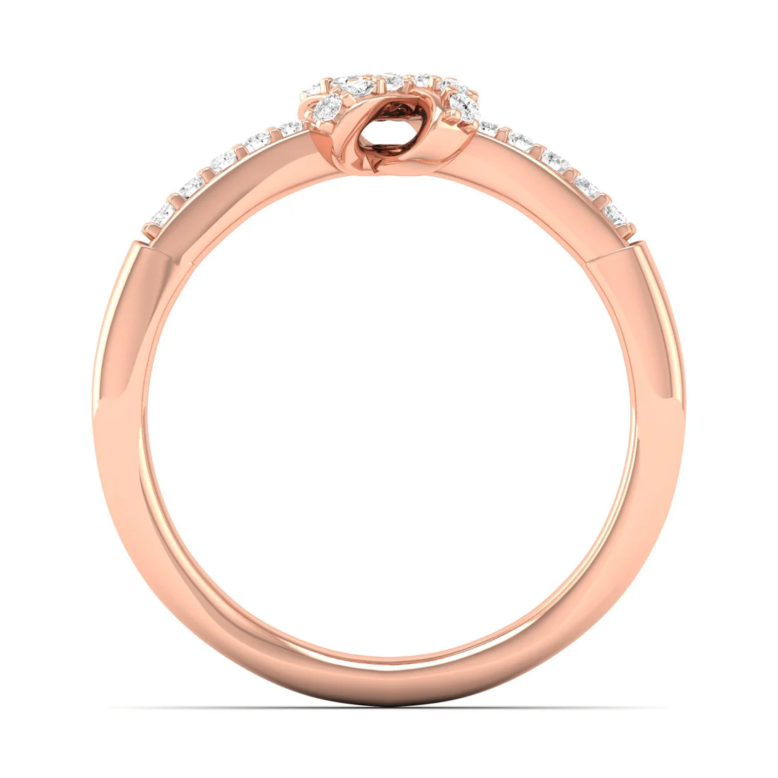 0.23Ctw Lab Grown Diamond Flower Style Fashion Ring