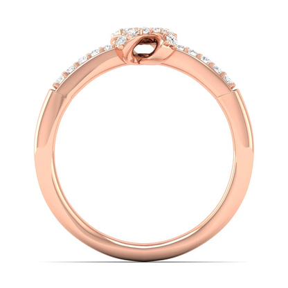 0.23Ctw Lab Grown Diamond Flower Style Fashion Ring