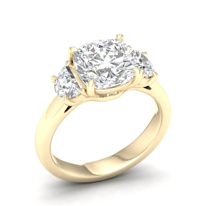 4.60 CTW Cushion Lab Grown Diamond Engagement Ring For Women
