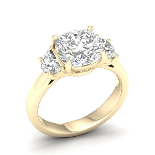 4.60 CTW Cushion Lab Grown Diamond Engagement Ring For Women