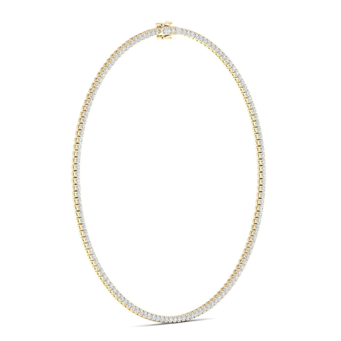 11CTW Four Prongs Classic Lab Grown Diamond Tennis Necklace