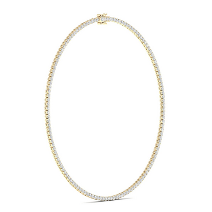 11CTW Four Prongs Classic Lab Grown Diamond Tennis Necklace