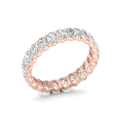 2 CTW Oval Diamond Eternity Lab Grown Diamond Wedding Band