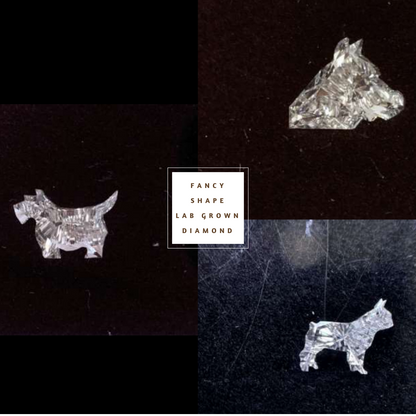 Antique Car Shape CVD Lab Grown Diamond  customdiamjewel   