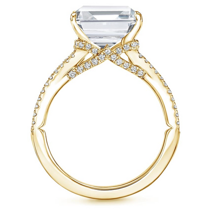 2ct Radiant Lab Grown Diamond Hidden Halo Engagement Ring
