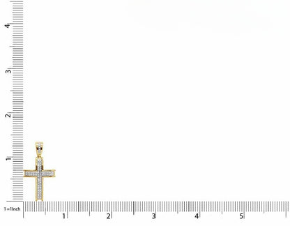0.25 CTW Lab Grown Diamond 10K Dome Cross Pendant
