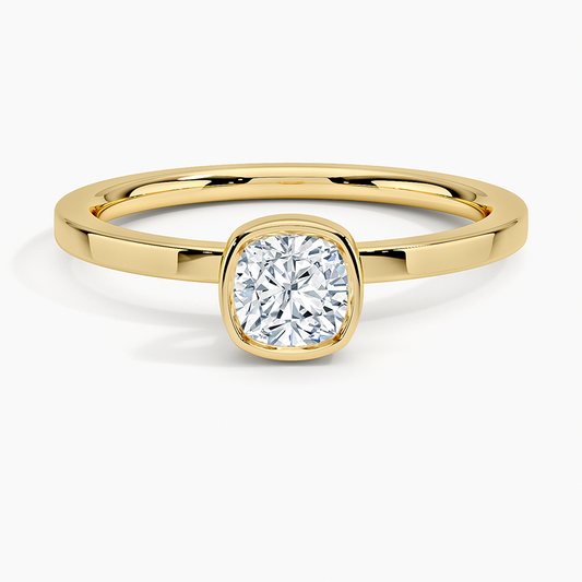 1/2Ct Cushion Lab Grown Diamond Solitaire Ring