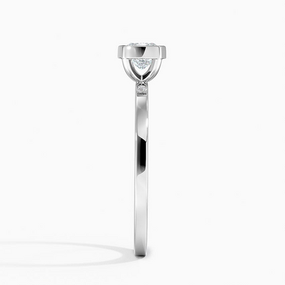 1/2Ct Cushion Lab Grown Diamond Solitaire Ring