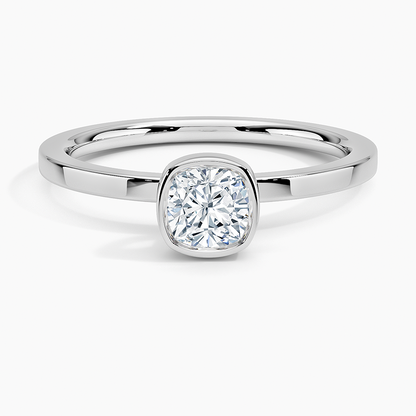 1/2Ct Cushion Lab Grown Diamond Solitaire Ring