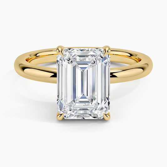 21/2Ct Emerald Lab Grown Diamond Solitaire Engagement Ring