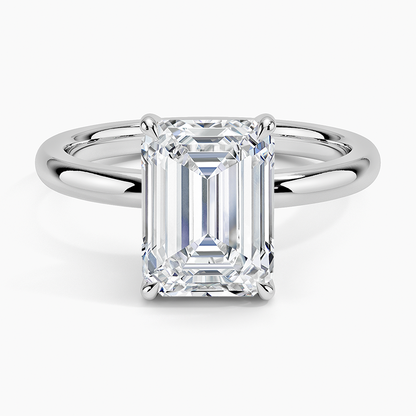 21/2Ct Emerald Lab Grown Diamond Solitaire Engagement Ring