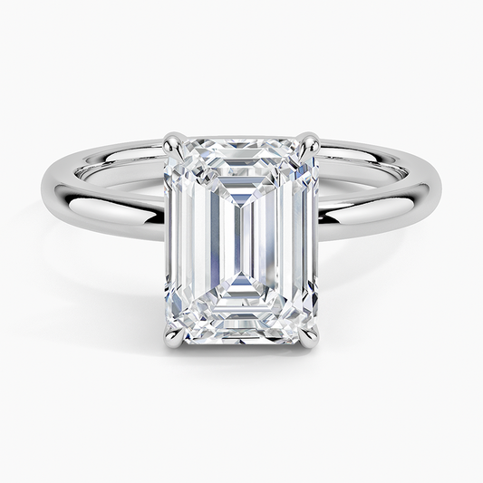 21/2Ct Emerald Lab Grown Diamond Solitaire Engagement Ring